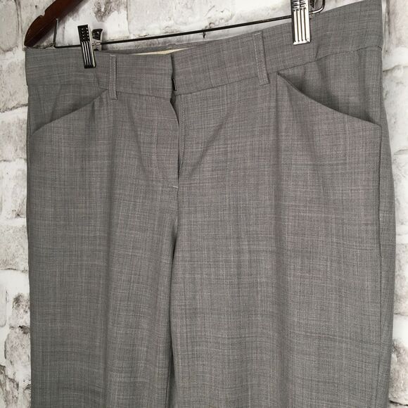 Theory for Bergdorf Goodman Women's Size 10 Slacks Pants Wide Leg Pockets Grey - Picture 3 of 5